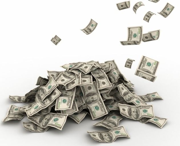 pile of money